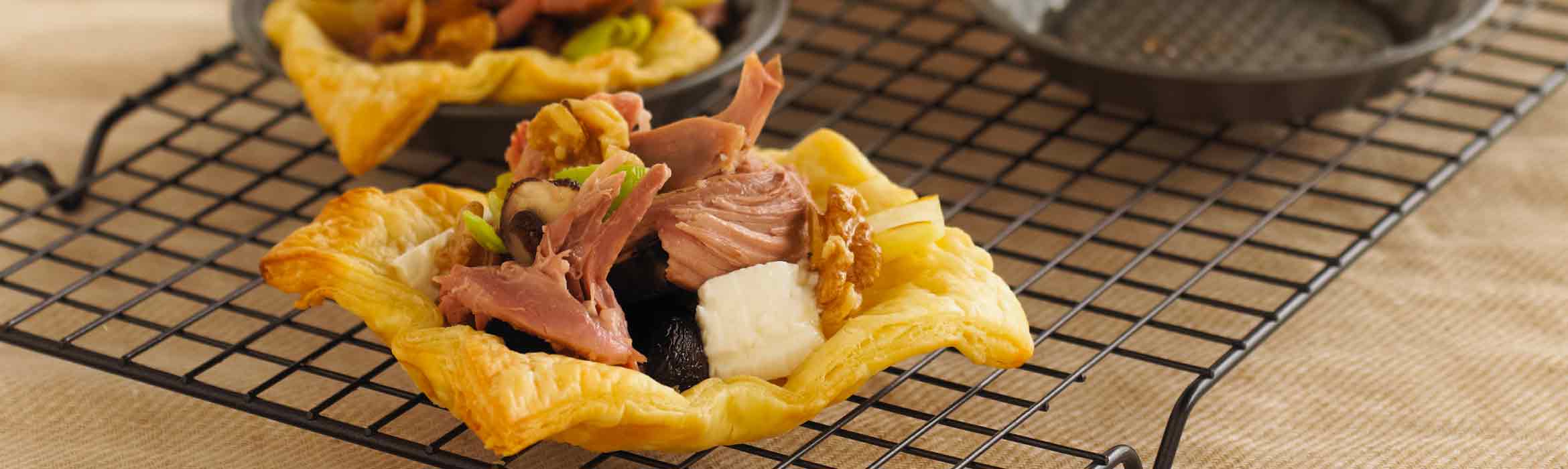 Honey Duck Leek & Mushroom Tarts Recipe