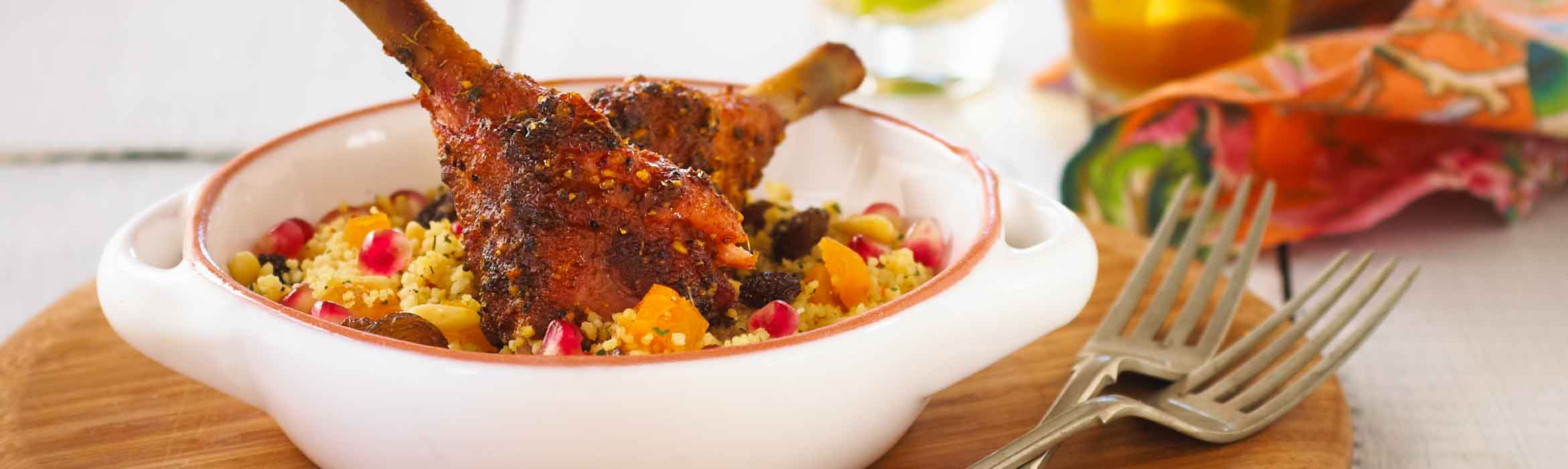 Morrocan Duck Shank with Jewelled Couscous Recipe