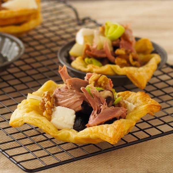 Honey Duck Leek & Mushroom Tarts